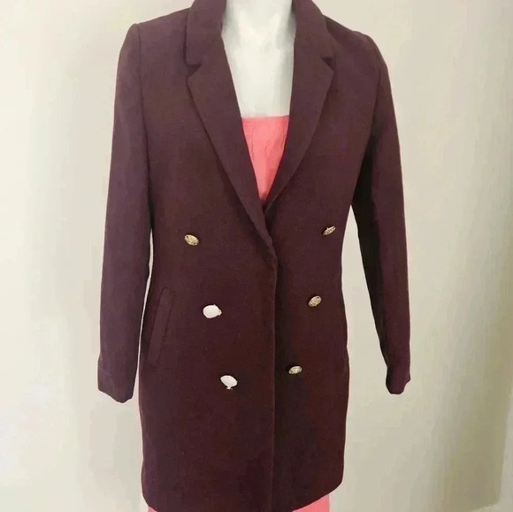 BooHoo Petite Kara Double Breasted Military Duster Size 6 - Picture 5 of 15